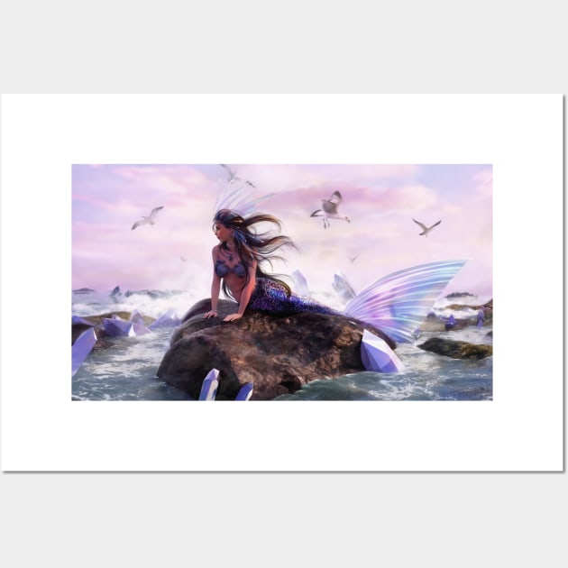 Crystal Bay Mermaid Wall Art by Cellesria